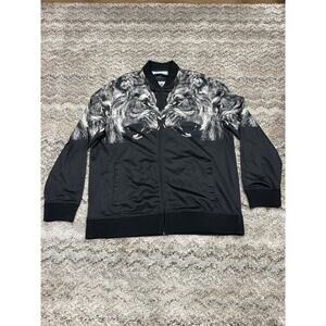 Sean John Y2K Black Lions Printed Full Zipper Track Jacket Men’s Size 2XL